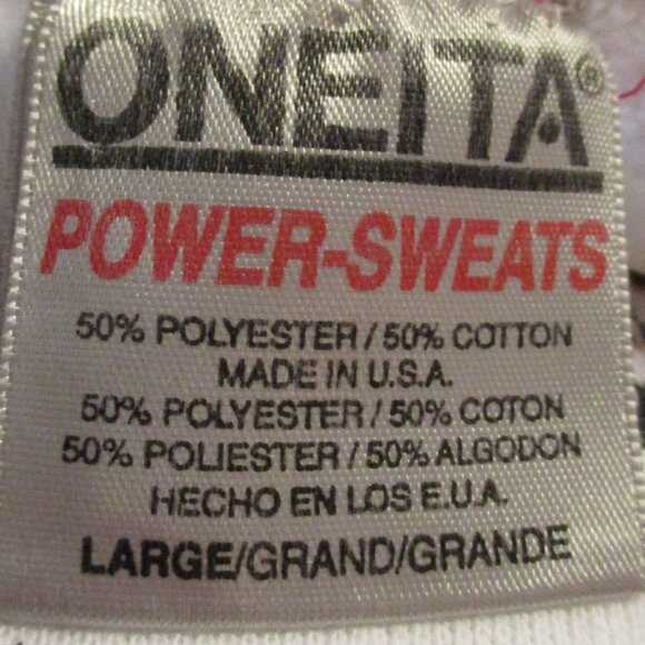 Tiger Head Vintage 1992 Oneita Men Large Black White Orange Graphic Sweatshirt - Picture 6 of 6